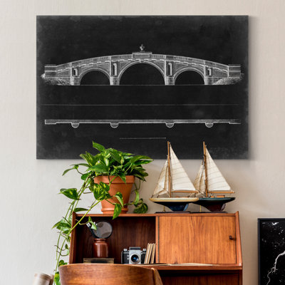 Bridge Schematic IV - Wrapped Canvas Print
