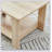 Rectangular Coffee Table with Glass Table Topand Shelf