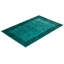 Tapis bleu contemporain en laine noué à la main surteint 6 pi 1 po x 9 pi 2 po