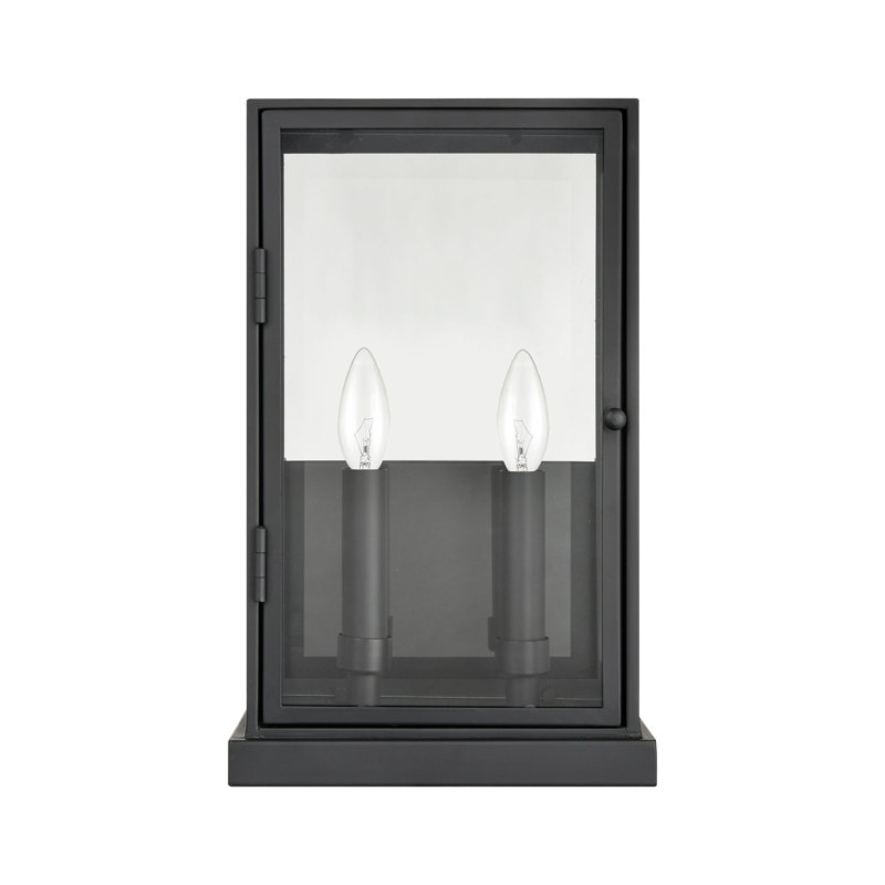 Foundation 15'' High 2-Light Outdoor Sconce - Matte Black