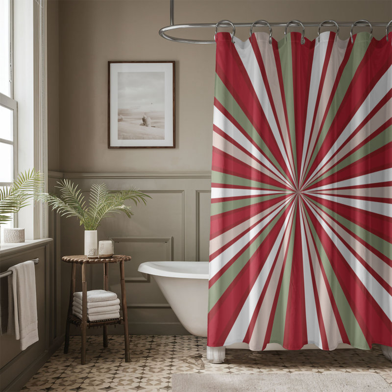 Rideau de douche Groovy Yule - Premium, H 74 po x l 71 po