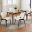 Dining Chairs Set of 2 - Mid Century Modern Upholstered Retro PU Leather Kitchen Chairs