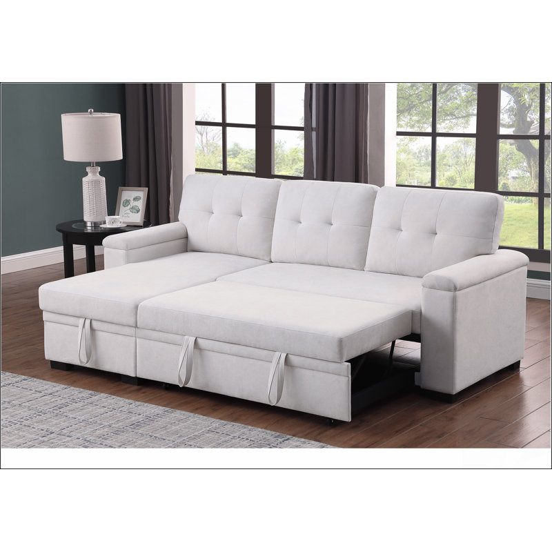 Tissu avec canapé à accoudoirs carrés, Beige