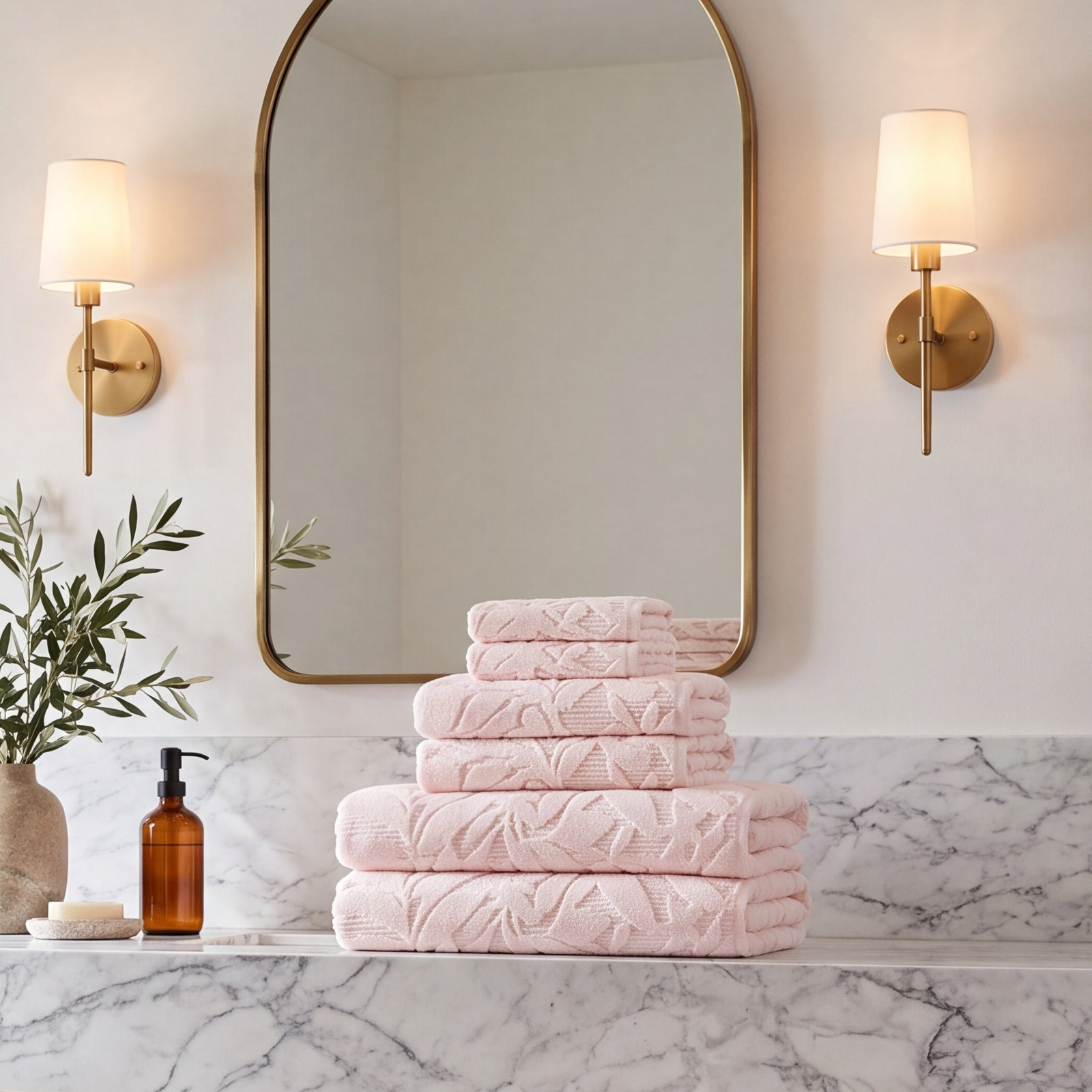 Esme Cotton Hand Towel, Pink