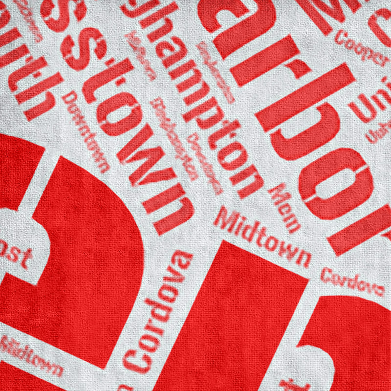 Bath Towel, Red, Microfiber, Memphis