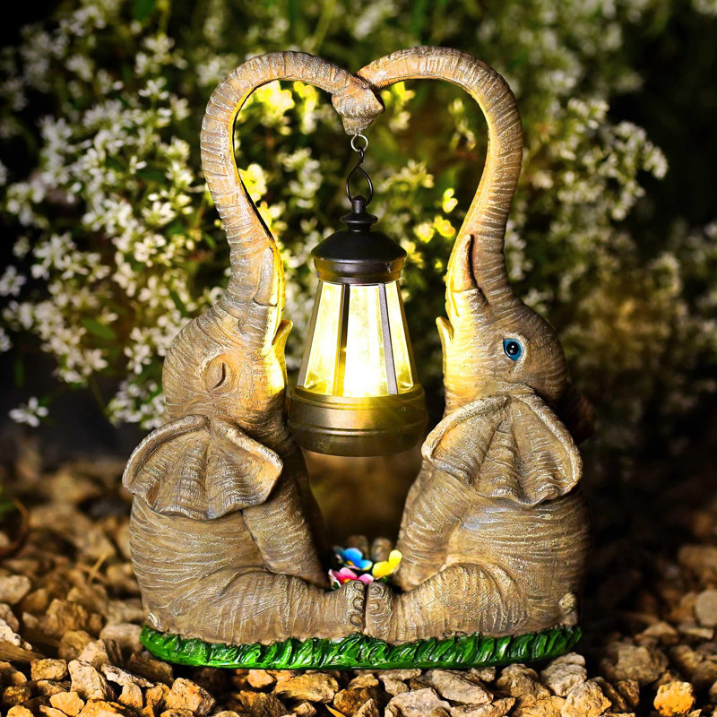 Ornement en forme de lanterne à cœur solaire à énergie solaire avec lumière DEL, décoration de jardin pour l'extérieur, veilleuse en forme d'animal pour la cour