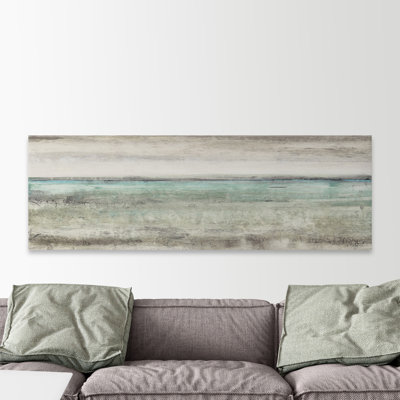 « aqua horizon iv », reproduction de peinture à l’acrylique sur toile tendue