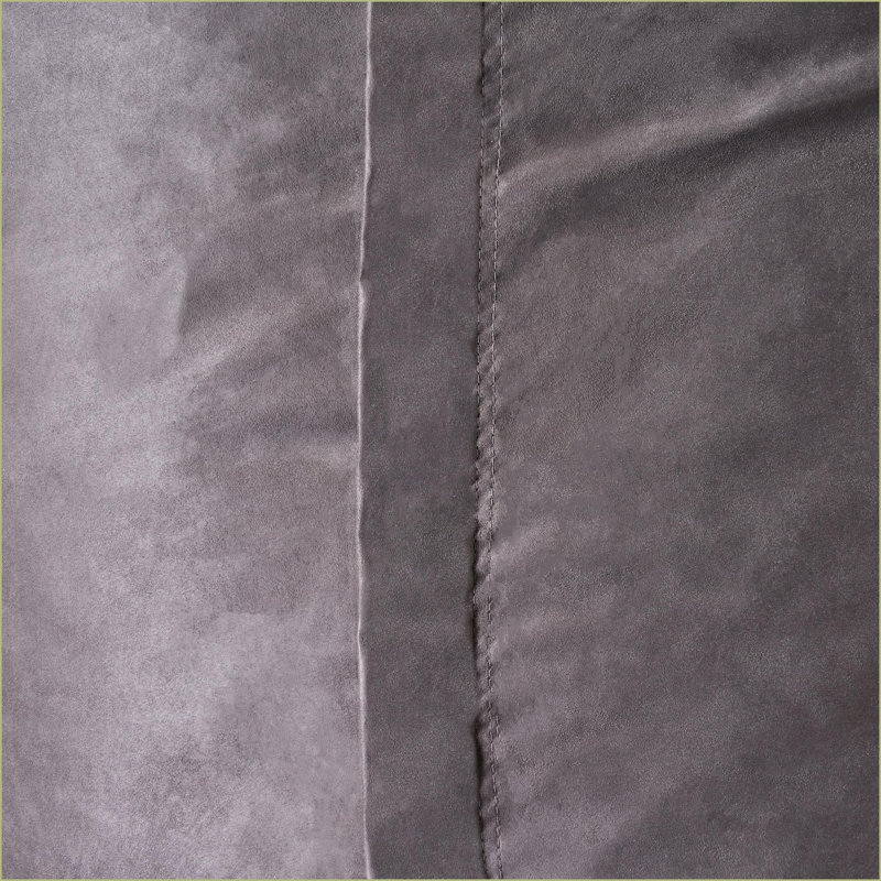 Fauteuil à billes incurvé en microfibre 6,5 pi Asher | Gris anthracite
