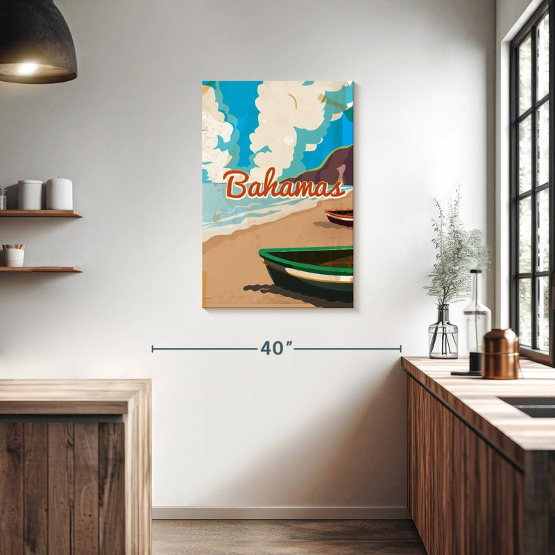 Affiche rétro Gillard Bahamas, H 36 po x l 24 po