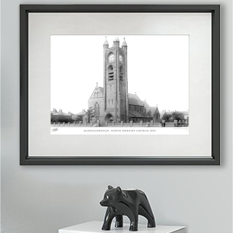 Middlesbrough, North Ormesby Church 1896 - Single Picture Frame Print, 28cm H x 36cm W x 2.3cm D