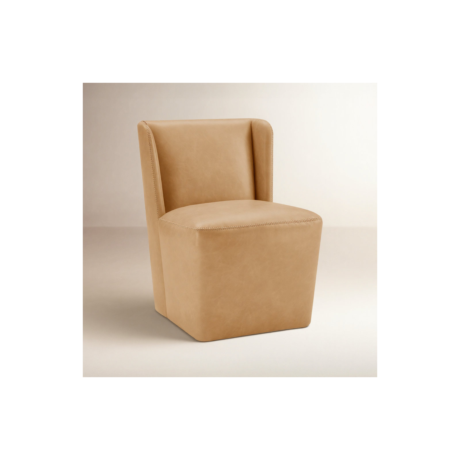 Ardeth Polyester Blend Side Chair With Caster, Copley Brown Performance