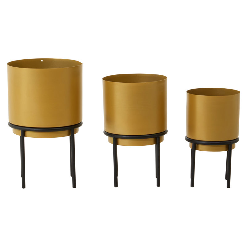 Alawna Metal Plant Stand, 34cm H x 22cm W x 22cm D, Gold