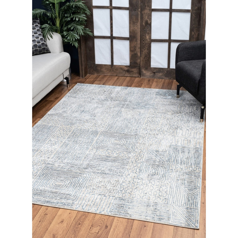 Tapis bleu 2 pi 3 po - Collection Elegance Conception X 3, pour un usage fréquent