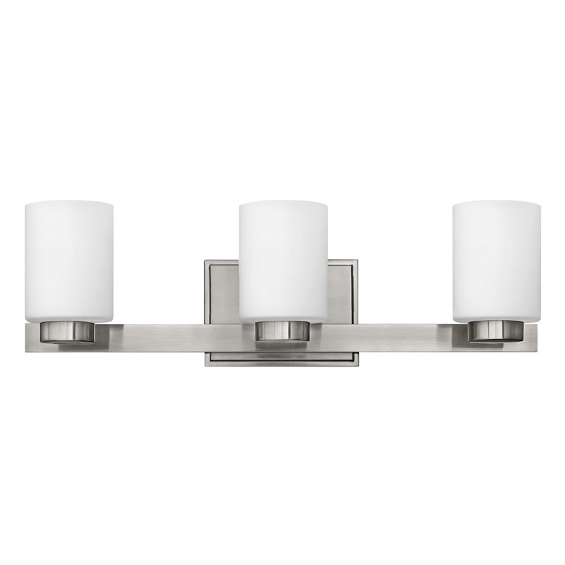 Miley 3-Light Vanity Light, Brushed Nickel, Halogen