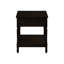Table d'appoint en placage brun à 2 niveaux pour la chambre à coucher et le salon