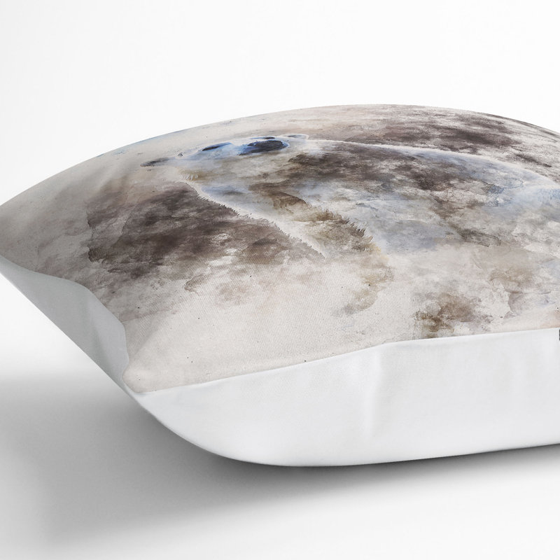 Square Throw Cushion, 40cm H x 40cm W x 15cm D, White
