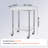 Stainless Steel Work Table 30 x 36 x 38 Inch, Featuring 4 Wheels, 3 Adjustable Height Levels, Heavy-Duty Food Prep Worktable for Commercial Kitchen Restaurant, Silver-139081676