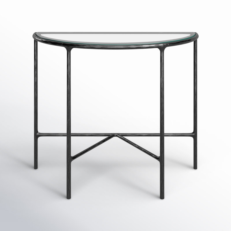 Evelynn 36'' Console Table, Clear, Black