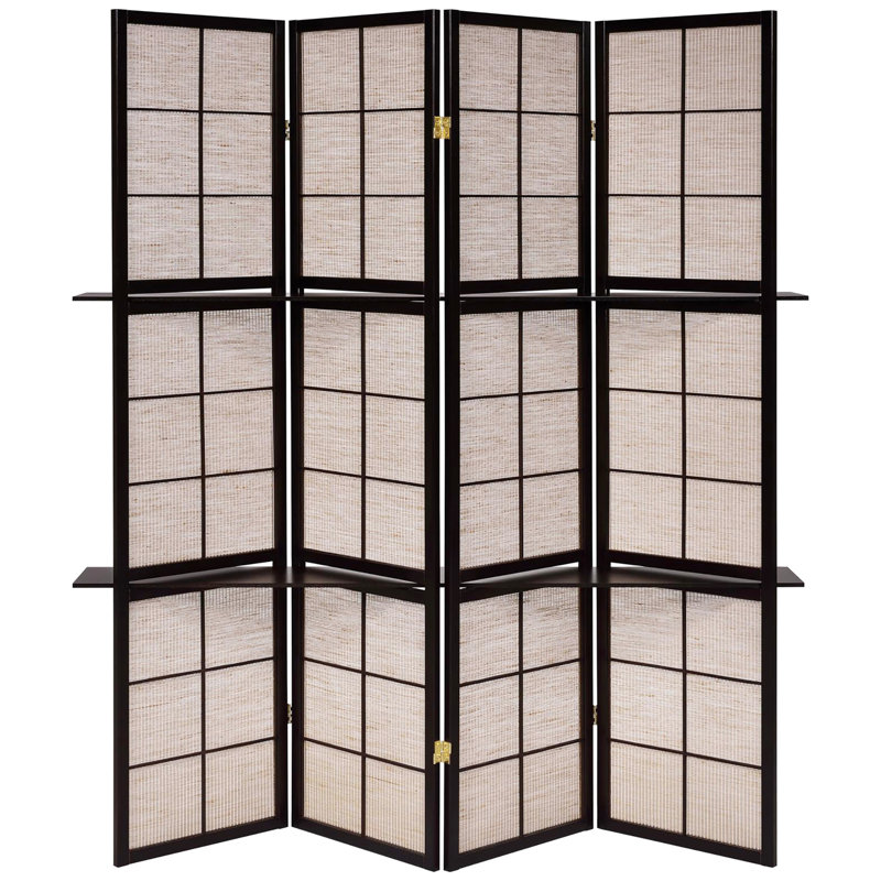 4 tablettes pliantes avec tablettes fonctionnelles brun clair et cappuccino