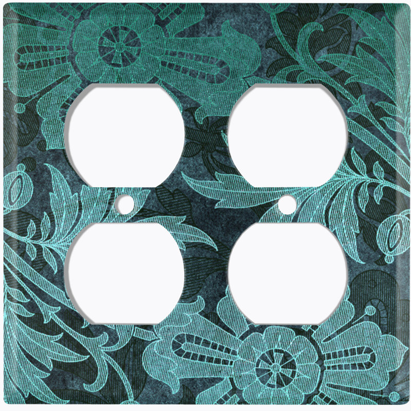 Patterned 2 - Gang Toggle Light Switch Standard Wall Plate