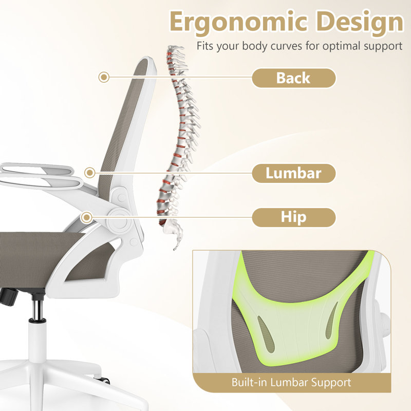 Office Chair, Grey, White