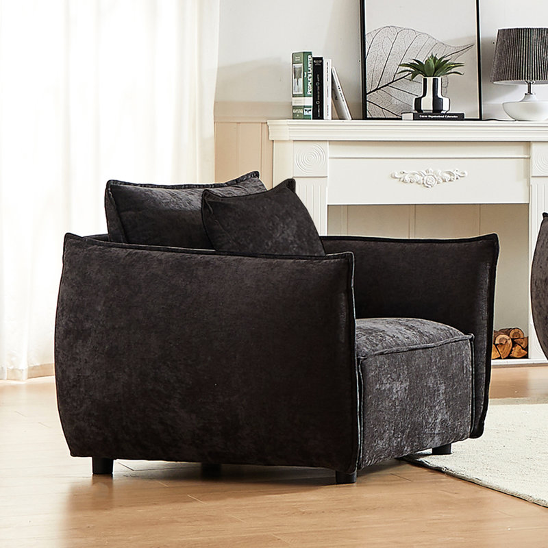 Salon 44 po - Cadre en bois, matériau en chenille de luxe, rembourrage en mousse pour améliorer le confort dans la chambre à coucher et le bureau