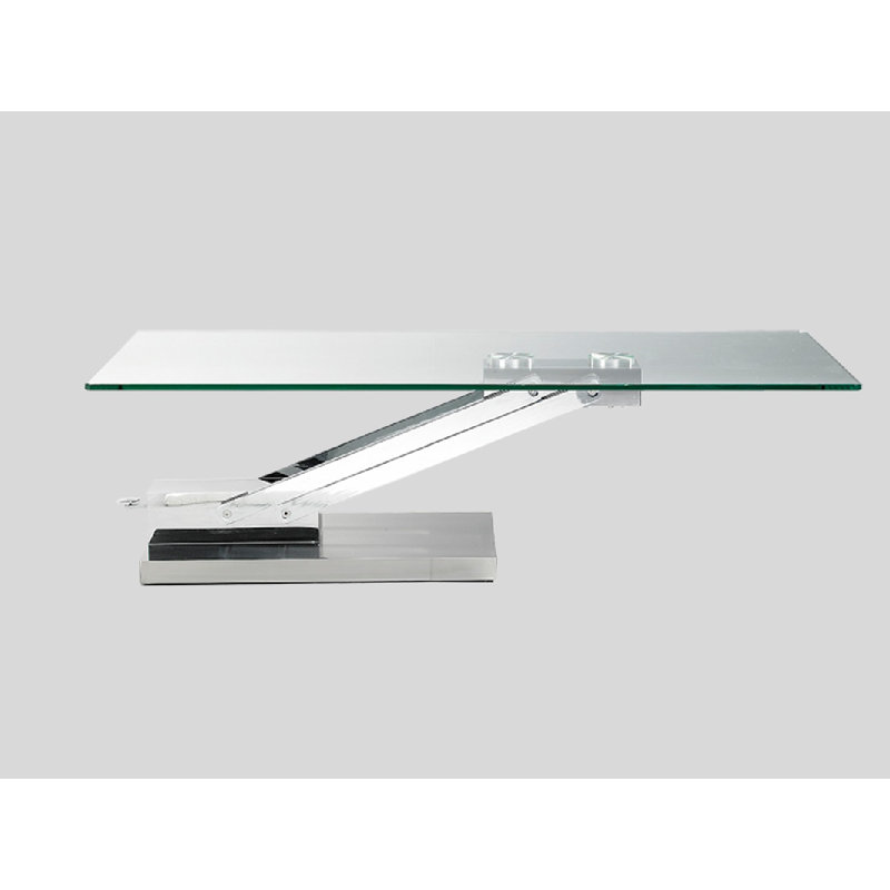 Glass Top Metal Base Dining Table