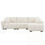 Canapé modulaire en L avec repose-pieds mobile-211547109