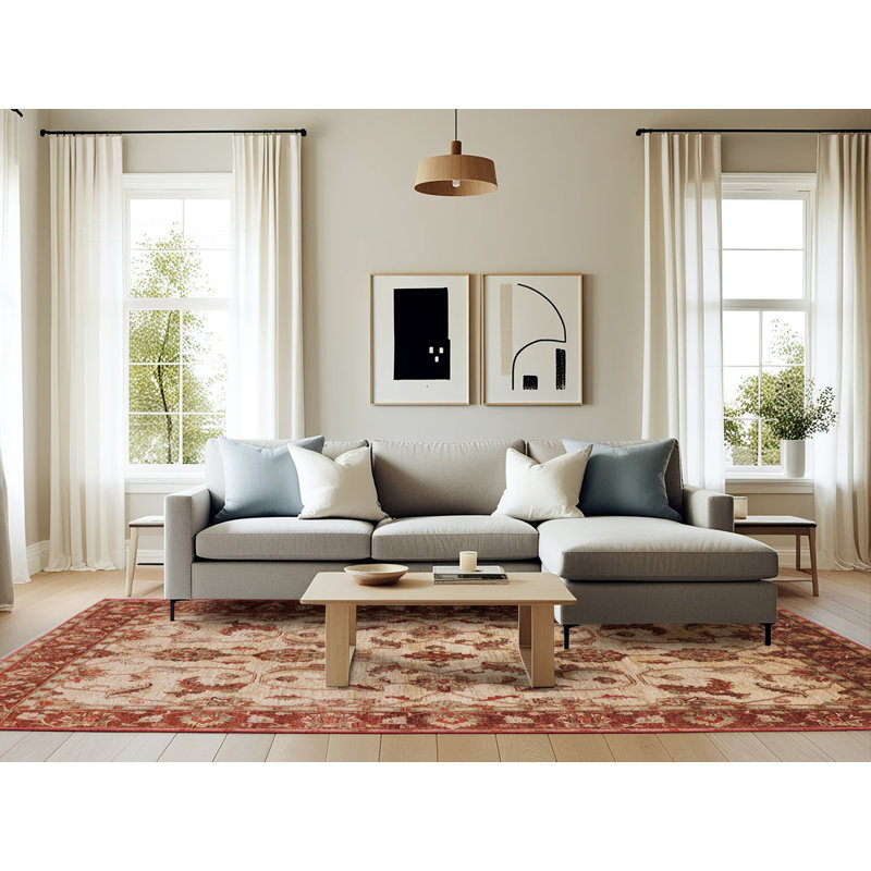 Monck Oriental Indoor Rug, Rectangle 6' x 9'