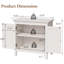 Armoire de rangement, armoire de cuisine avec portes en rotin, armoire d'appoint avec tablette de rangement réglable, armoire de rangement en bois pour couloir, salle à manger, salon