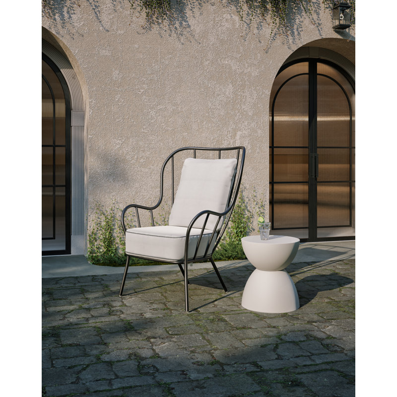 15.75'' Stone Outdoor Side Table
