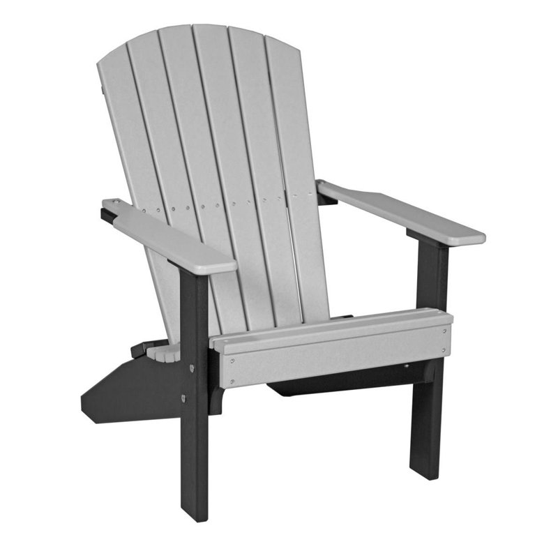 Chaise adirondack en plastique lakeside Kattamuri, Gris tourterelle / noir