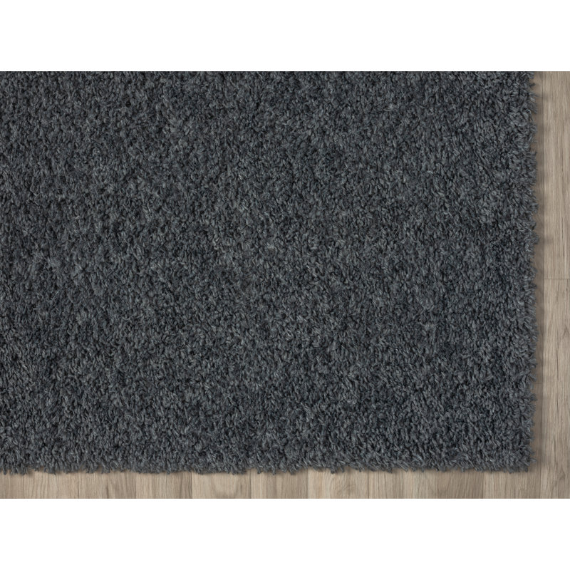 Shaggy Lush dark grey Rug, Rectangular 160 x 230cm