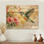 Colibri en vol I - Décoration murale en bois d'oiseau - sur bois de pin naturel-1178424587