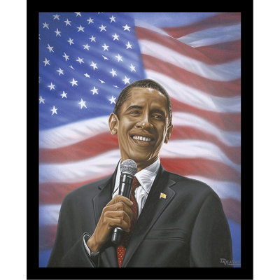 " Barack Obama Giving A Speech " by Darryl Vlasak