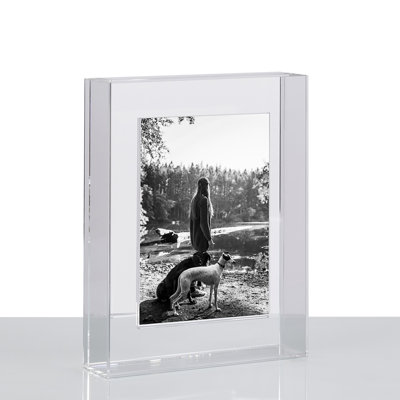 Cadre flottant pour table ou mur avec porte-photo magnétique