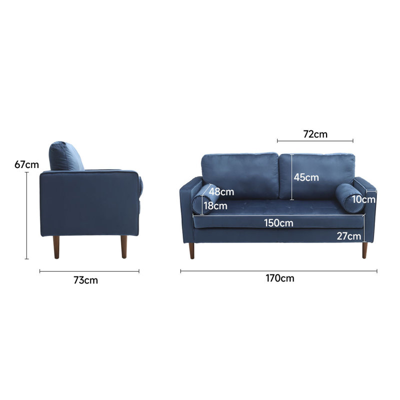 Arlethia 2 Seater Velvet Loveseat