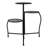 Folding 3-Tier Iron Plant Stand with Elegant Leaf Cutout Design for Indoor Living Spaces and Outdoor Garden Use – 22", Black