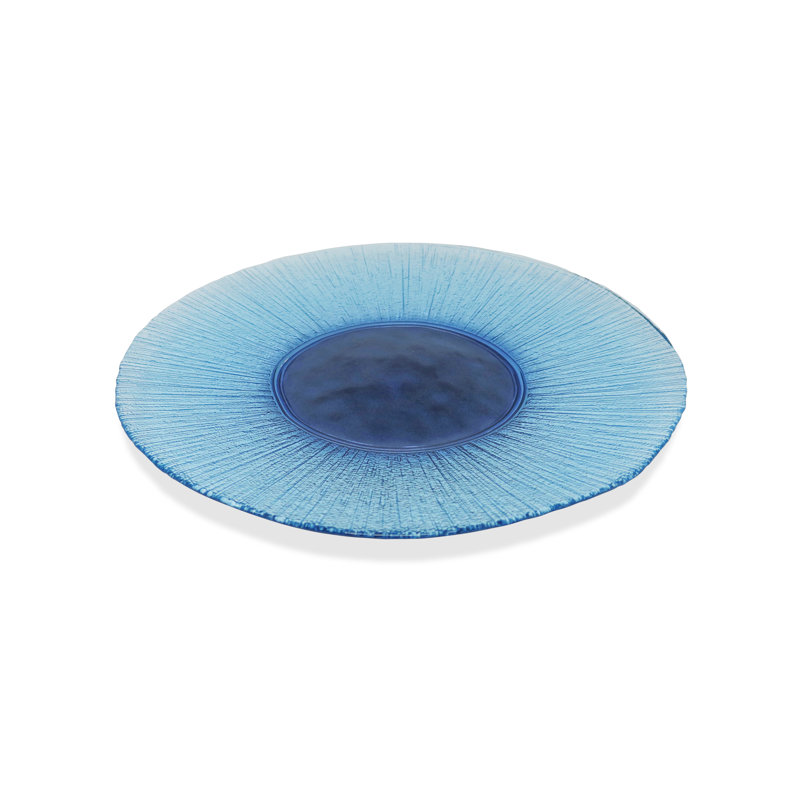 Ezichi Glass Chargers, Blue