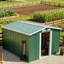 Dark Green Garden Storage 8 ft. W + 7 ft. D Metal Tool Shed