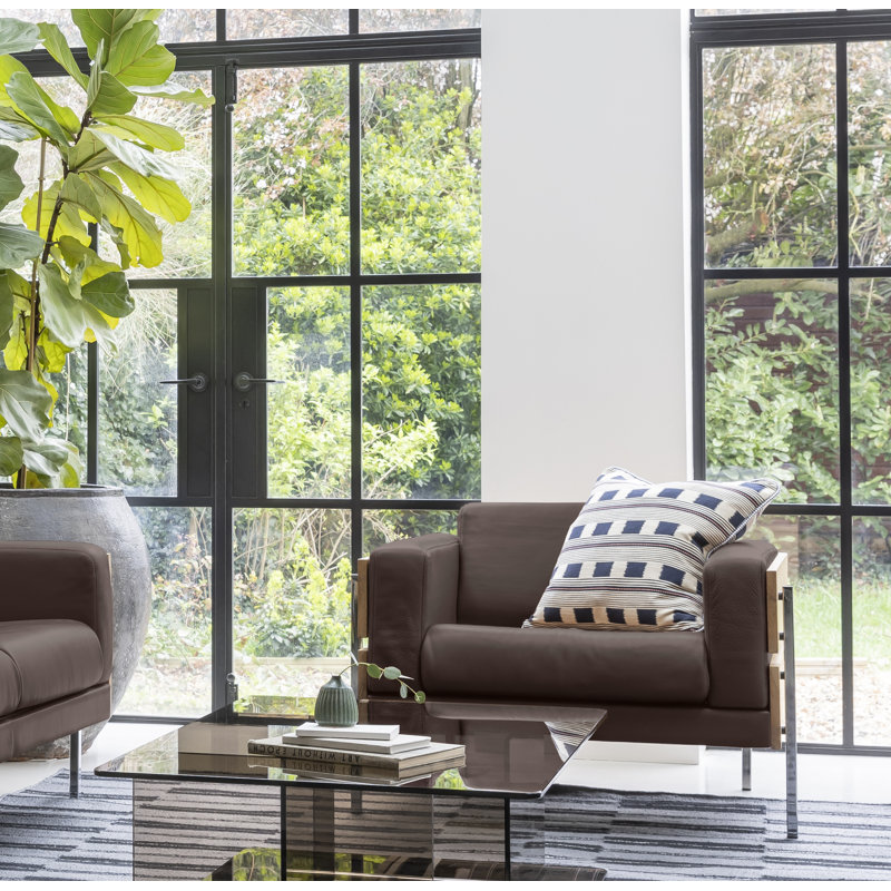 Forum Leather Armchair, Dark Brown Genuine Leather