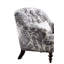 Chaise en tissu à motif moderne avec coussin
