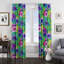 Panneaux de rideaux semi-transparents à motif floral-145414153