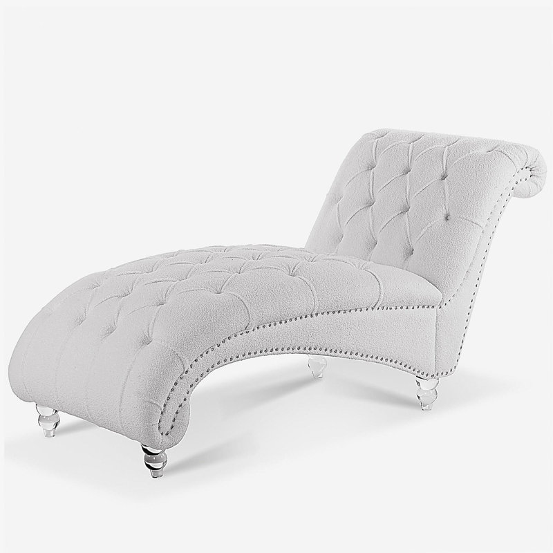 Chaise longue sans accoudoirs touffetée