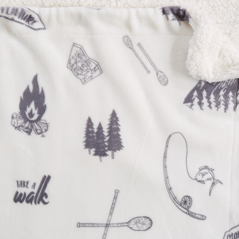 Jeté réversible ultra doux en peluche