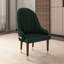Chaise rembourrée en cuir avec structure et pieds en bois d'hévéa Simoneau Simoneau Collection Simoneau-106378371