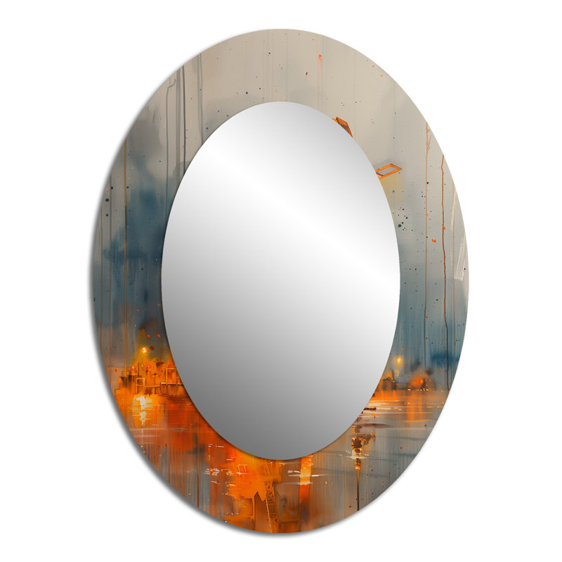 Miroir mural orange orange, 40 po x 30 po
