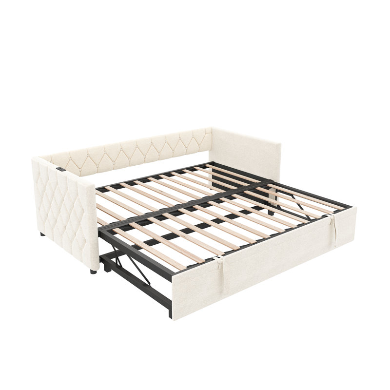 Daybed with Trundle, Beige