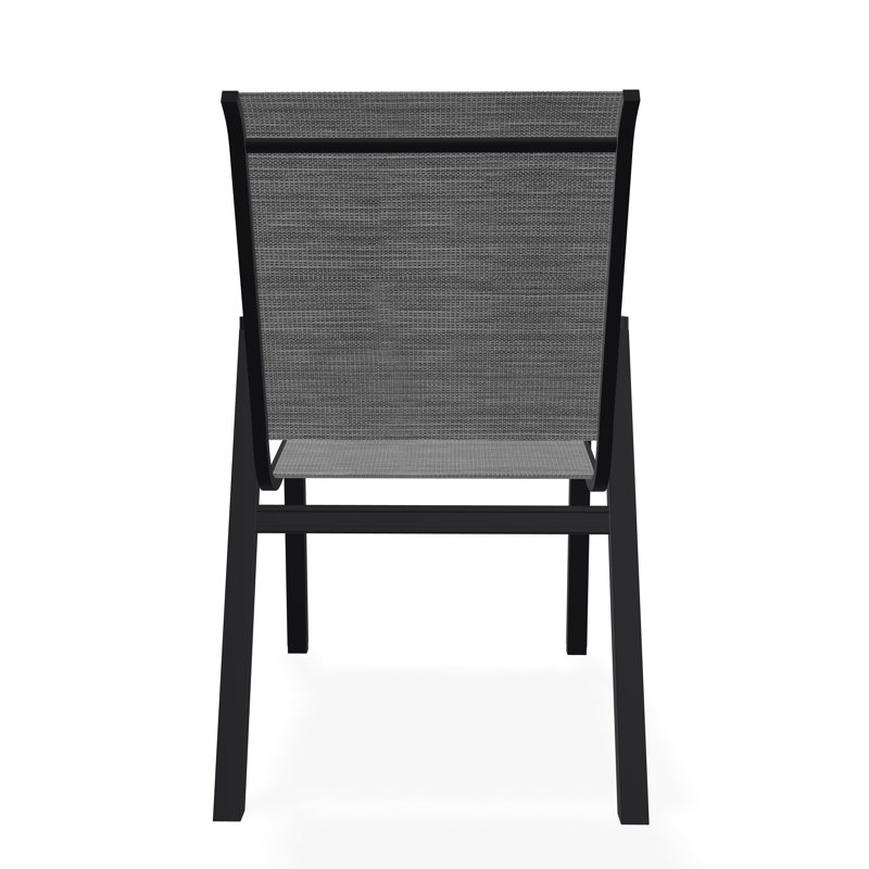 Bazza Outdoor Dining Chair, Collect Charcoal, Black