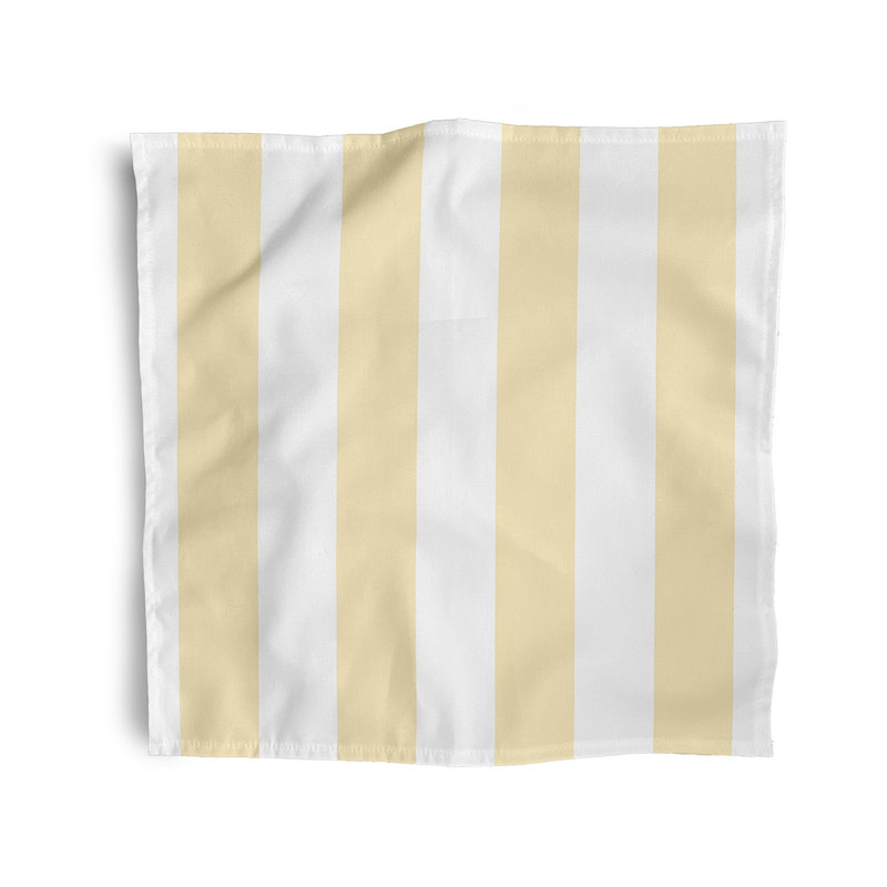Hartman Polyester Striped Square Napkin, Yellow